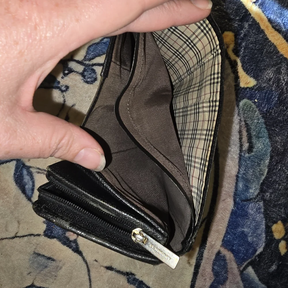 Burberry Black Textured Clutch